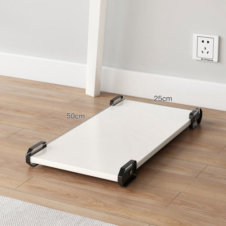 Wooden Removable Height-raising Base For Desktop Computer Host Bracket Warm White 25x50cm