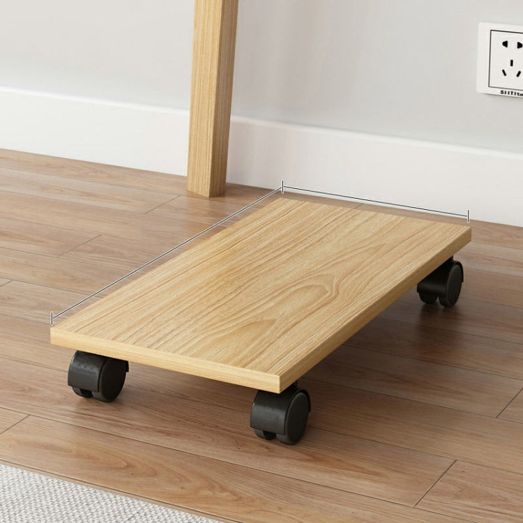 Wooden Removable Height-raising Base For Desktop Computer Host Universal Wheel Rubber Wood 20x40cm