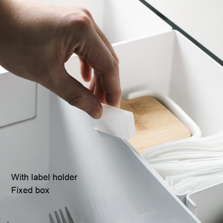 Cabinet Drawer Storage Organizer Box With Classification Label Clip, Style: Wide Large