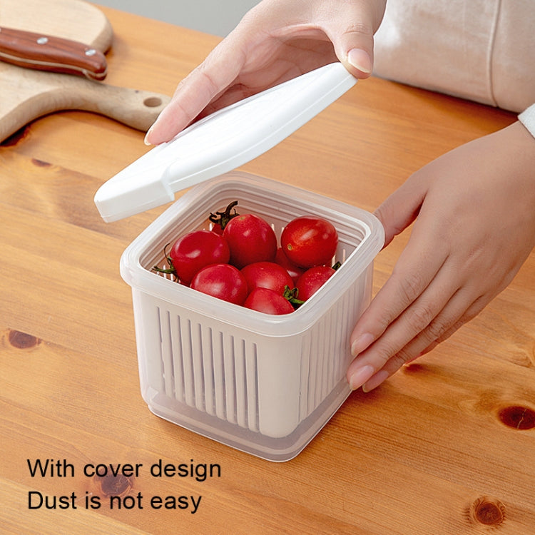 3 PCS Can Be Separated and Drained Fresh Keeping Box, Color: Blue Small
