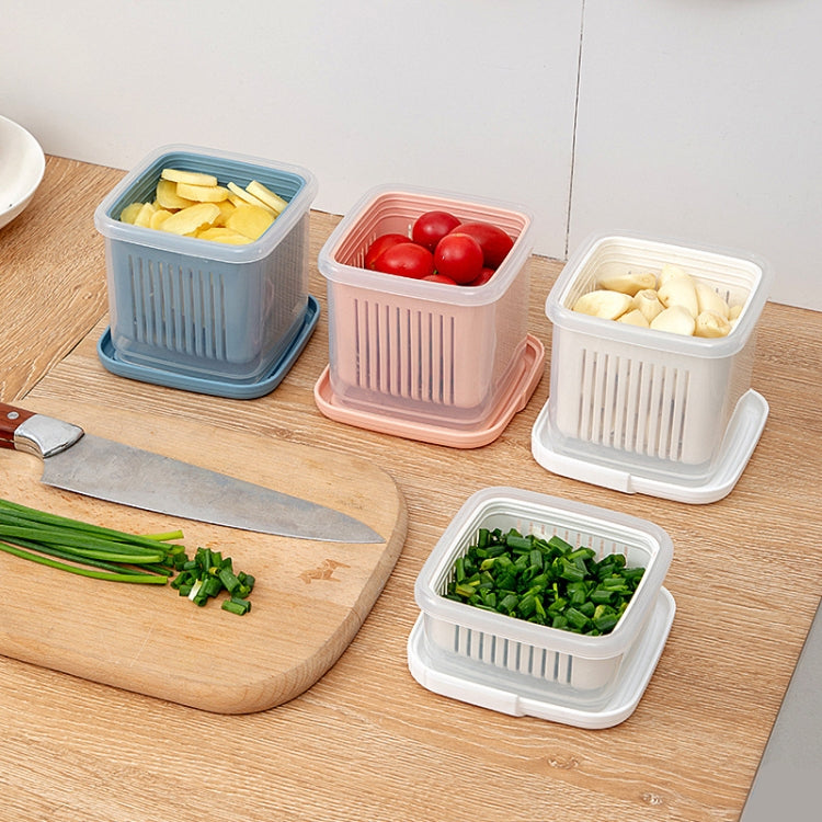 3 PCS Can Be Separated and Drained Fresh Keeping Box, Color: Blue Small