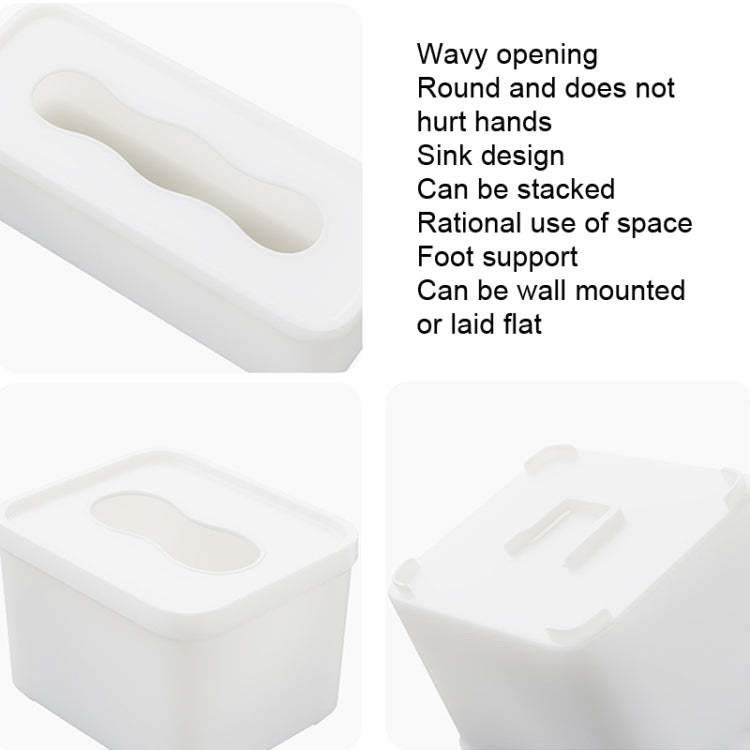 3 PCS Wall Mounted Large Opening Gloves Mask Small Object Storage Box, Style: Large Long