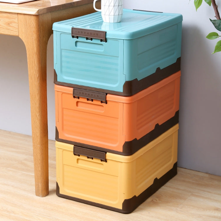 Foldable Book Box Plastic Storage Box, Color: M Mint Blue