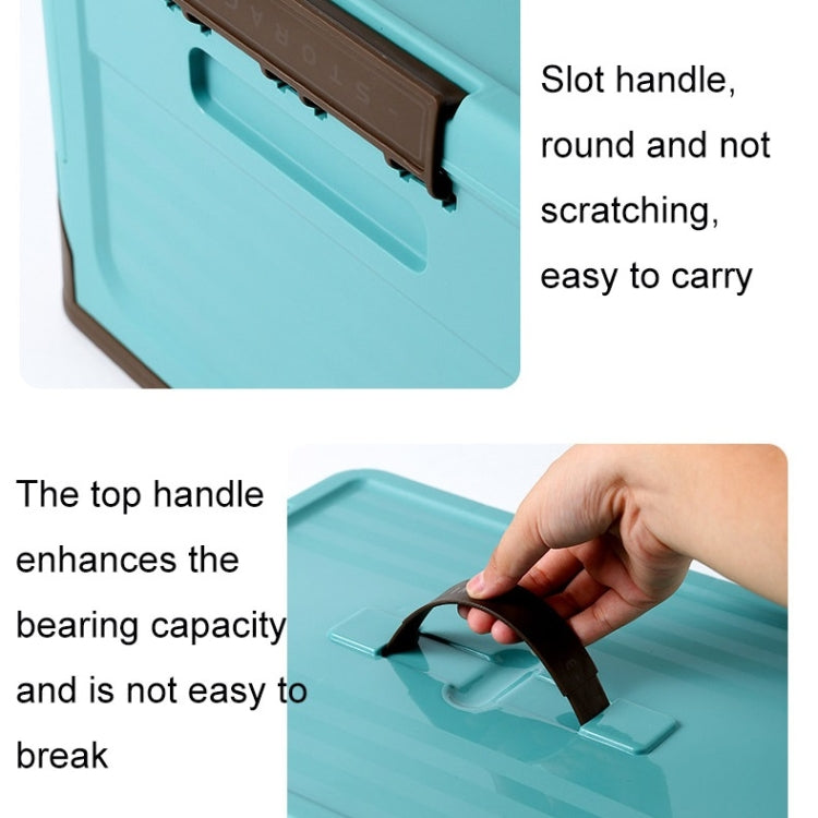 Foldable Book Box Plastic Storage Box, Color: M Mint Blue