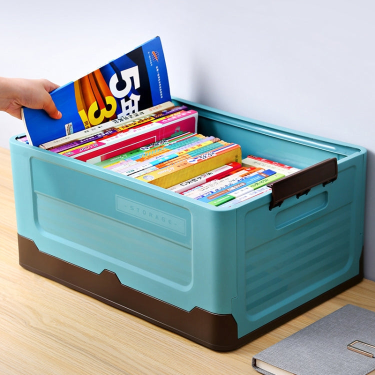 Foldable Book Box Plastic Storage Box, Color: L Mint Blue