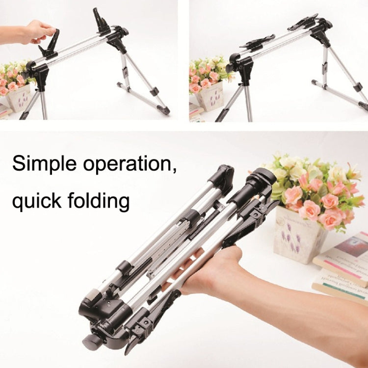 Mobile Phone Tablet Folding Aluminum Alloy Stand Live Portable Stand(White)