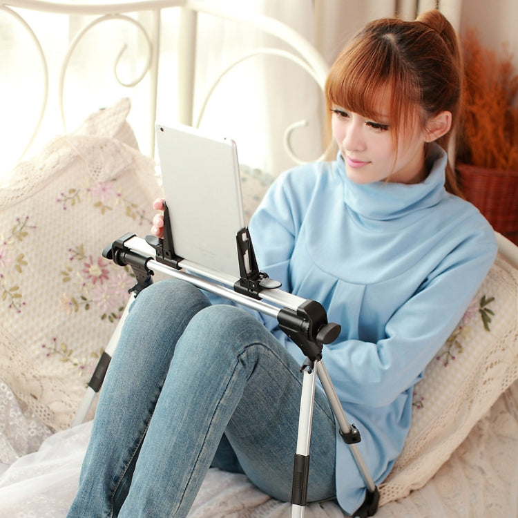 Mobile Phone Tablet Folding Aluminum Alloy Stand Live Portable Stand(White)