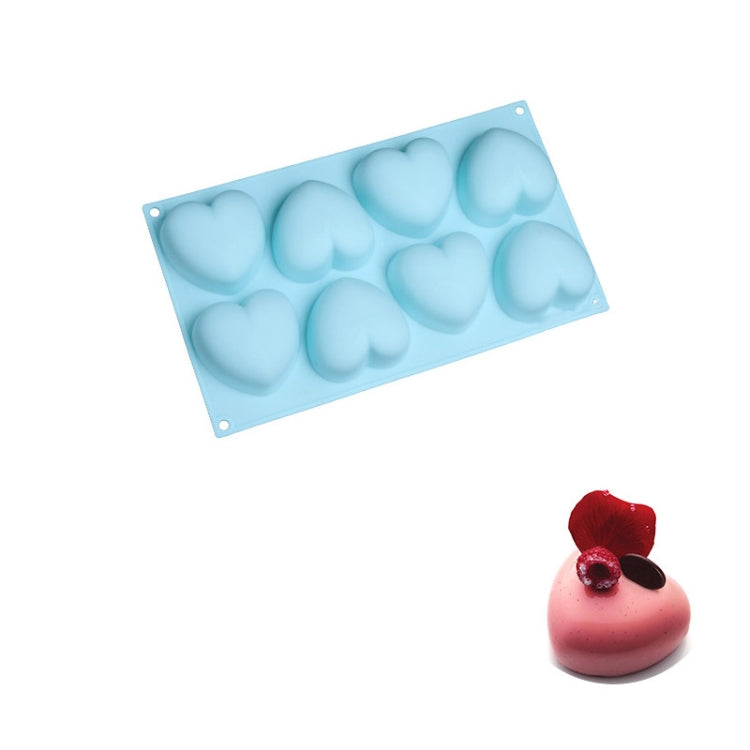 Mousse Cake Baking Silicone Mold, Specification: 8 Hearts