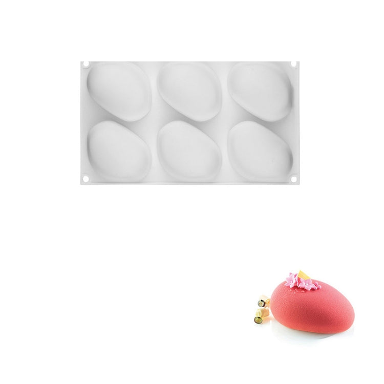 Mousse Cake Baking Silicone Mold, Specification: 6 Stones
