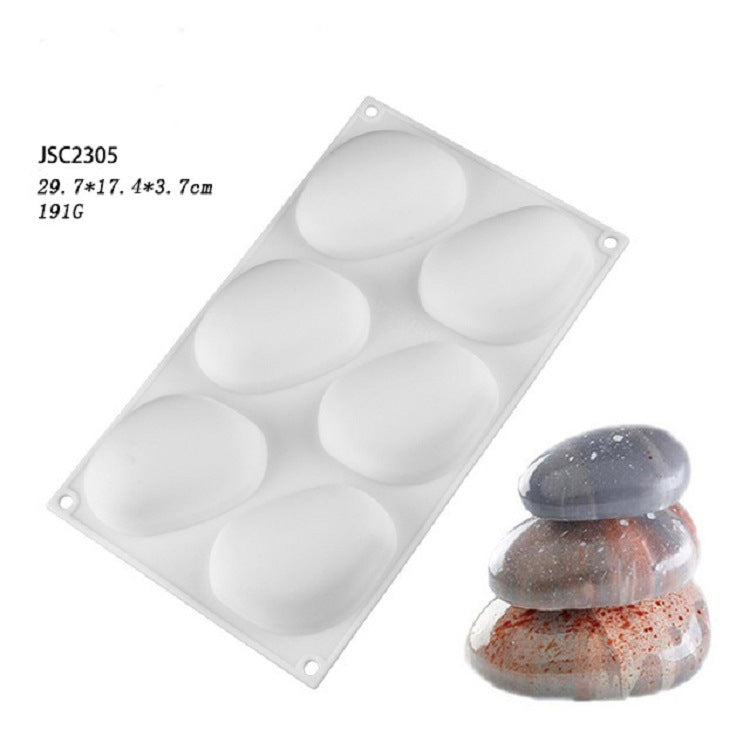 Mousse Cake Baking Silicone Mold, Specification: 6 Stones