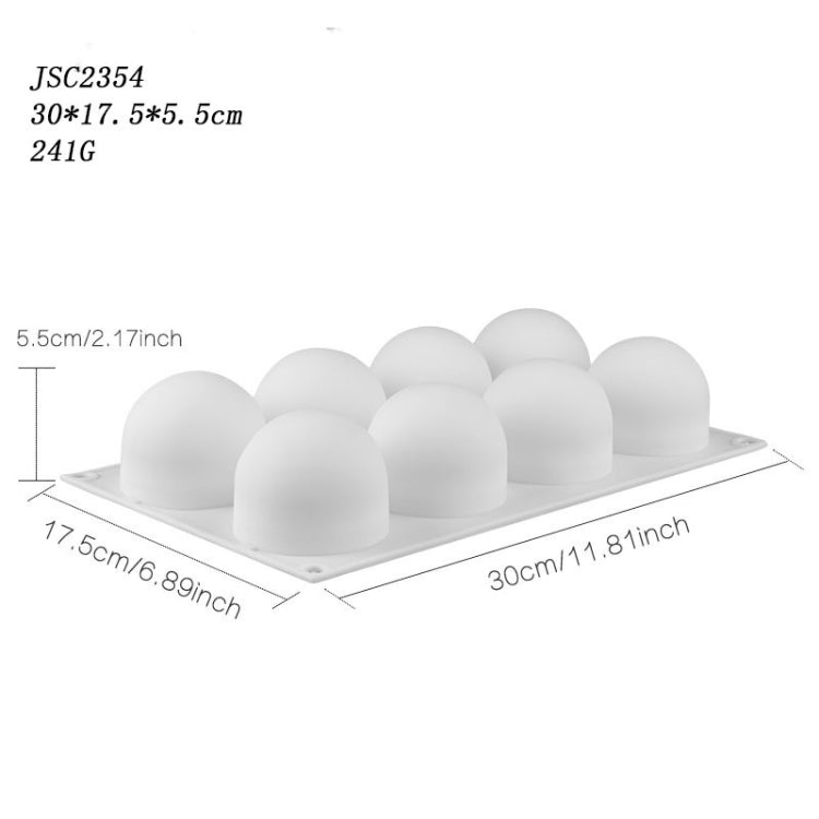 Mousse Cake Baking Silicone Mold, Specification:  8 Balls