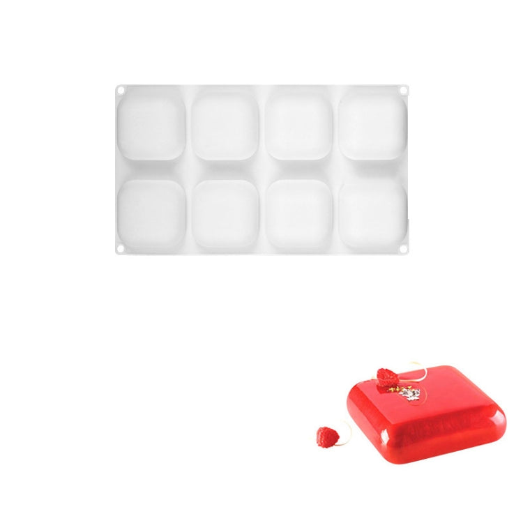 Mousse Cake Baking Silicone Mold, Specification: 8 Squares