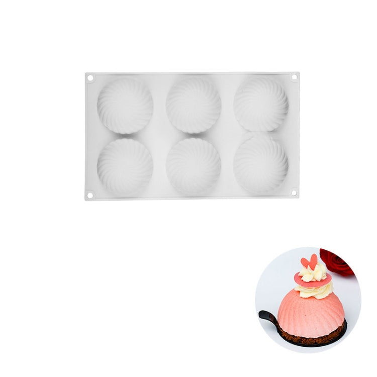 Mousse Cake Baking Silicone Mold, Specification: 6 Spirals