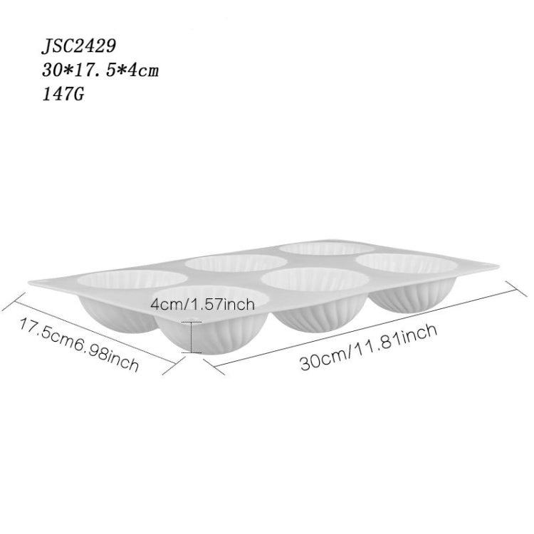 Mousse Cake Baking Silicone Mold, Specification: 6 Spirals