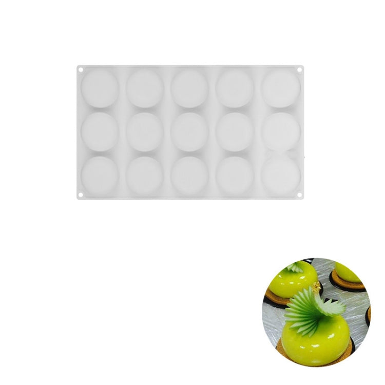 Mousse Cake Baking Silicone Mold, Specification: 15 Cylinders