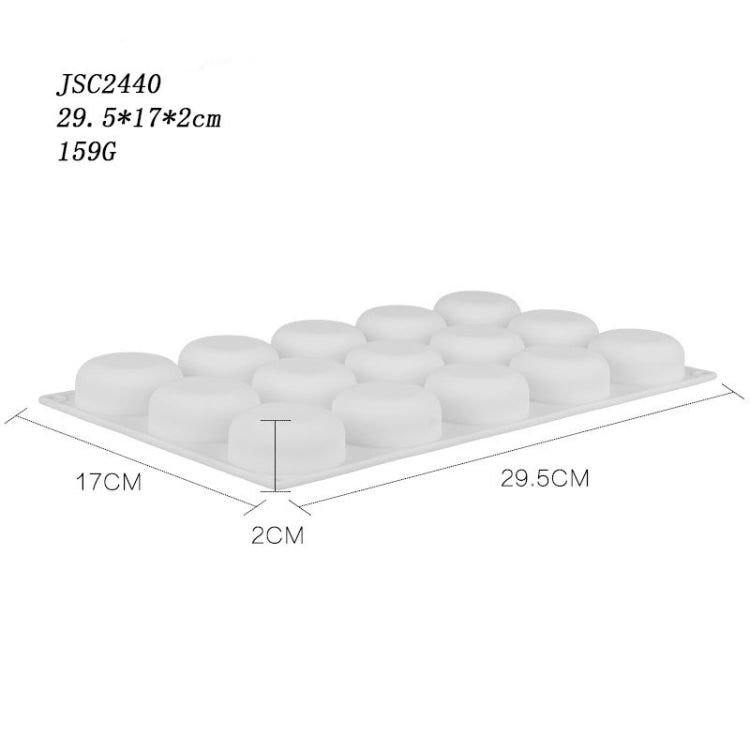 Mousse Cake Baking Silicone Mold, Specification: 15 Cylinders