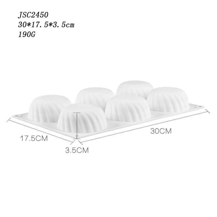 Mousse Cake Baking Silicone Mold, Specification: 6 Pumpkins