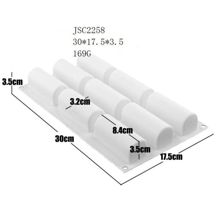 Mousse Cake Baking Silicone Mold, Specification: 9 Long Strips