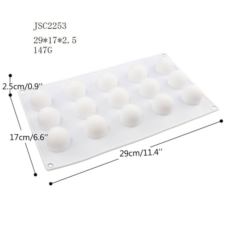 Mousse Cake Baking Silicone Mold, Specification: 15 Balls