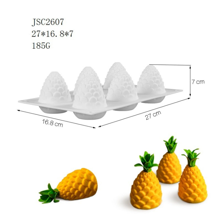 Mousse Cake Baking Silicone Mold, Specification: 6 Pine Cones