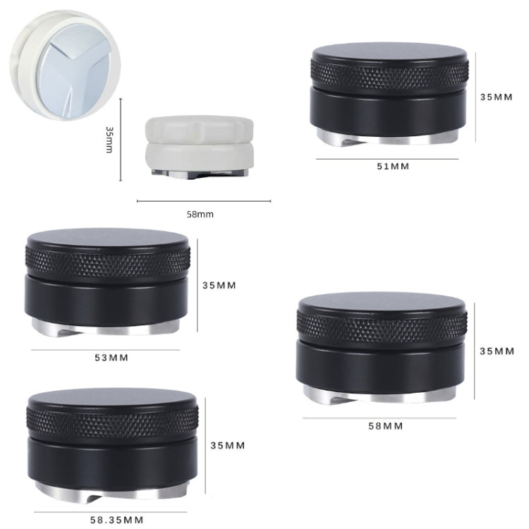 Coffee Grinder Alloy Powder Dispenser Set, Size: 58mm 3 Leaf (Black)