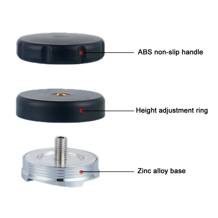 Coffee Grinder Alloy Powder Dispenser Set, Size: 53mm 4 Leaf (Black)