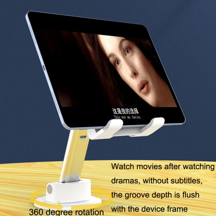 T12 Multifunctional Bathroom Kitchen Paste Type 360 Degree Rotating Foldable Tablet Stand
