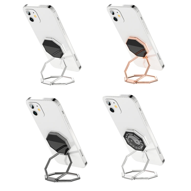 Metal Ring Buckle Live Rotating Magnetic Suction Car Desktop Tablet Folding Phone Bracket