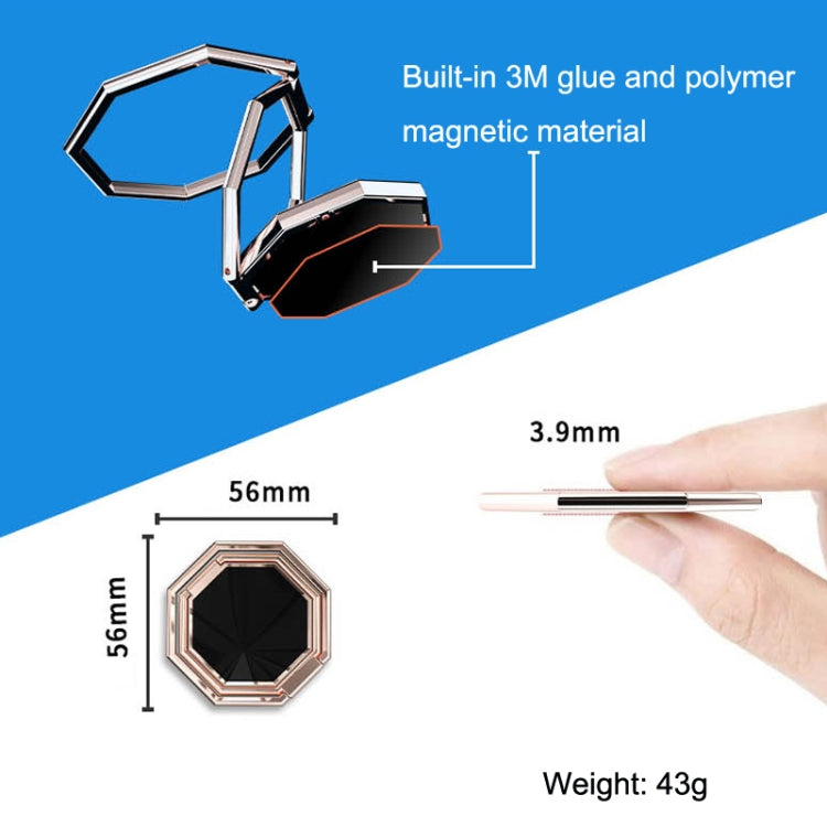 Metal Ring Buckle Live Rotating Magnetic Suction Car Desktop Tablet Folding Phone Bracket