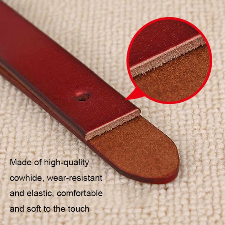 ZK--052 Soft and Wear-resistant Fine Cowhide Belt with Pin Buckle, Length: 105cm