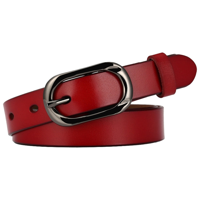 ZK--052 Soft and Wear-resistant Fine Cowhide Belt with Pin Buckle, Length: 110cm