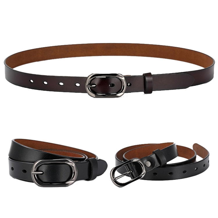 ZK--052 Soft and Wear-resistant Fine Cowhide Belt with Pin Buckle, Length: 110cm