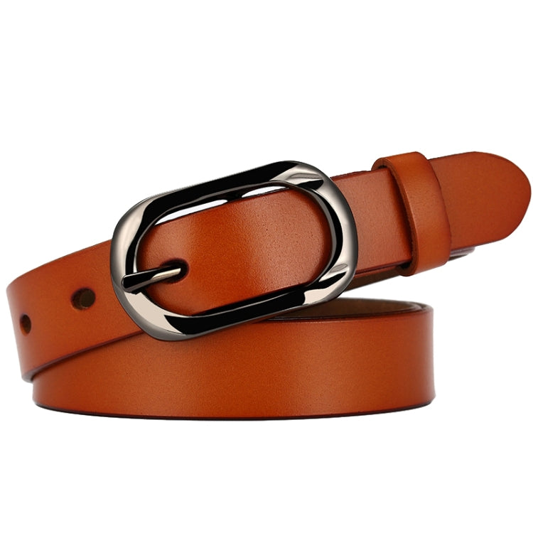 ZK--052 Soft and Wear-resistant Fine Cowhide Belt with Pin Buckle, Length: 115cm
