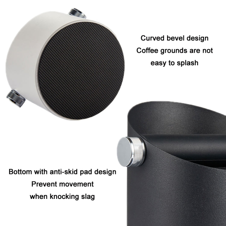 Coffee Waste Bin Milk Tea Residue Recycling Powder Box, Color: Black (45 Steel)