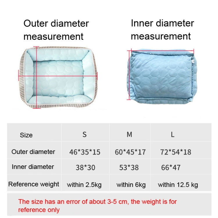 Summer Cold Feeling Dog Cat Kennel Ice Silk Cool Den,Size: