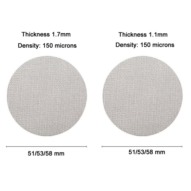 Stainless Steel Sintered Sheet Coffee Splash Filter, Size: 58mm x 1mm