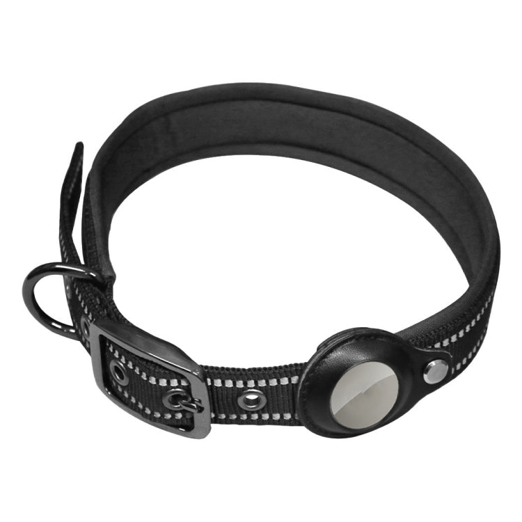 Rust-Proof Thick Belt Buckle Dog Tracking Positioning Neck Ring For AirTag, Size: