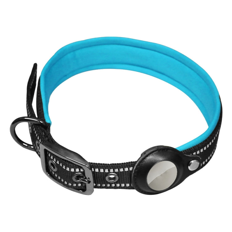 Rust-Proof Thick Belt Buckle Dog Tracking Positioning Neck Ring For AirTag, Size: