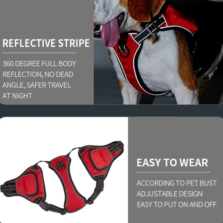 Distributed Load Soft Reflective Pet Chest Strap, Size: