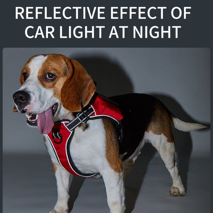 Distributed Load Soft Reflective Pet Chest Strap, Size: