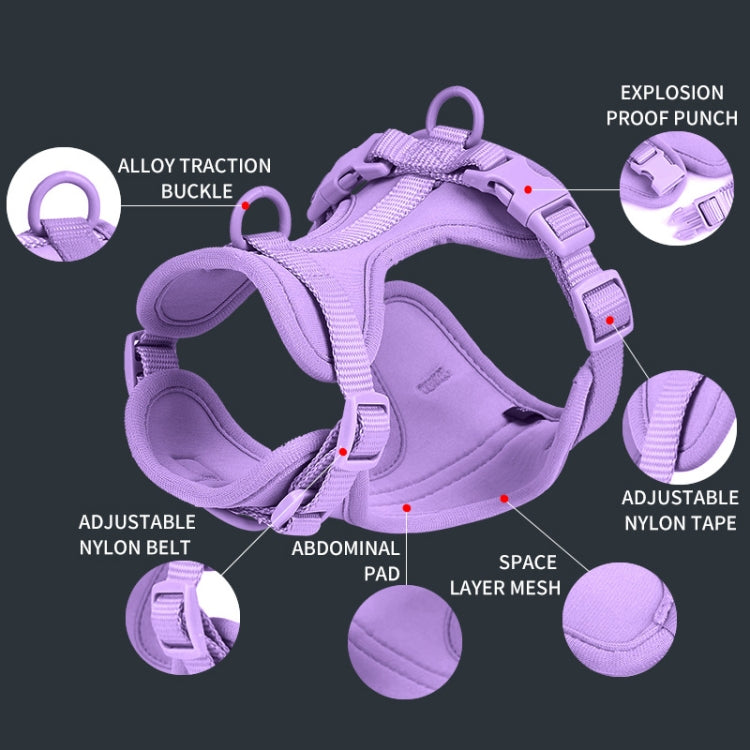 Pet PVC Strap Macaron Color Dog Chest Strap, Size: