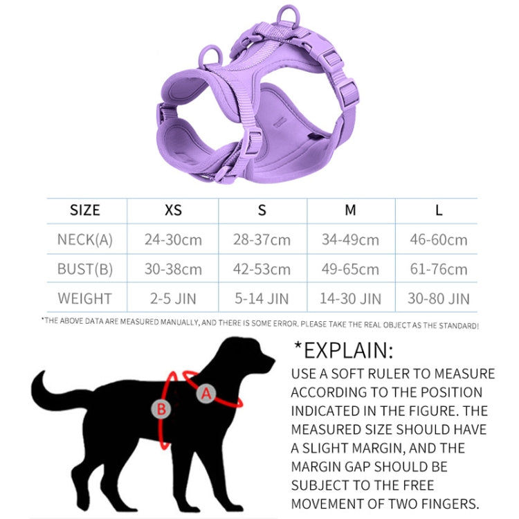 Pet PVC Strap Macaron Color Dog Chest Strap, Size: