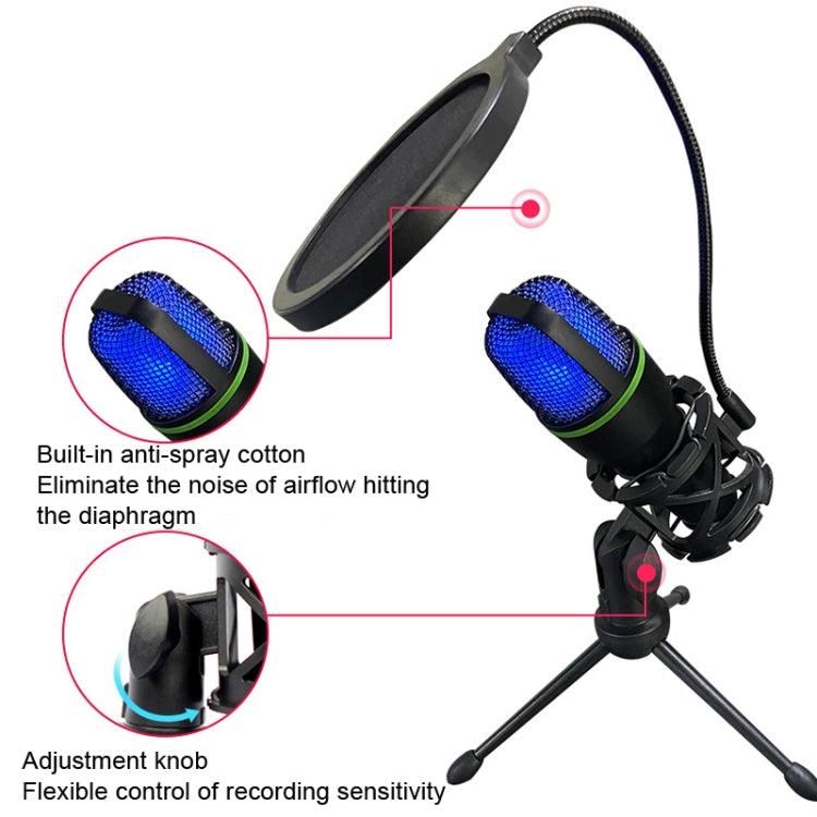 ME4 Recording Live Noise Reduction Microphone, Style: Tripod+Blowout Net USB Interface