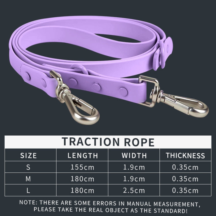 Pet PVC Leash Macaron Color Soft Dog Leash, Size: L