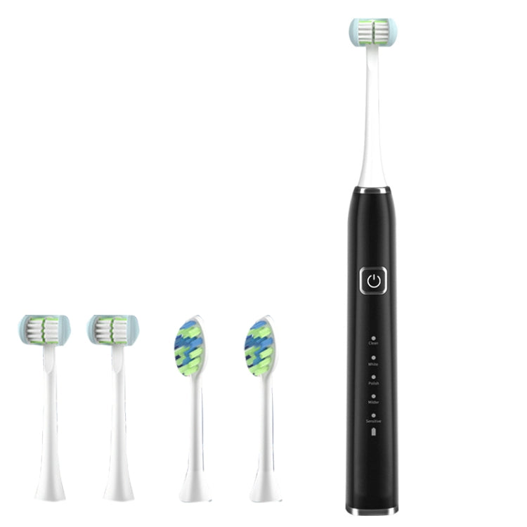 3D Sound Waves Three Sided U Shaped Brush Head Wrapped Electric Toothbrush