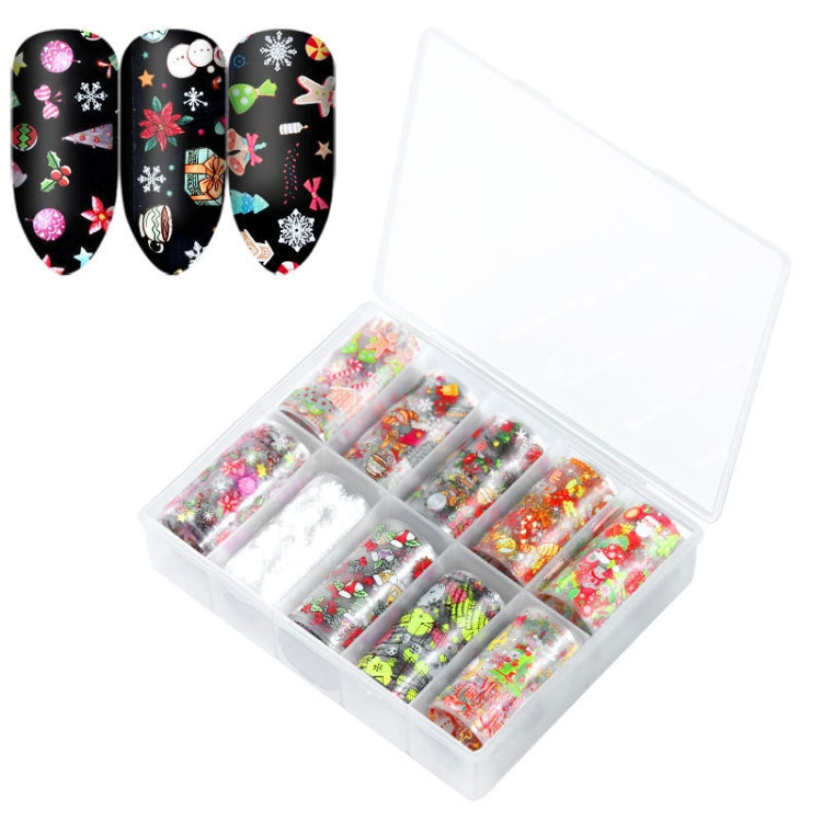 TZ0257 4x100cm Halloween Christmas Nail Art Starry Sticker Set without Nails