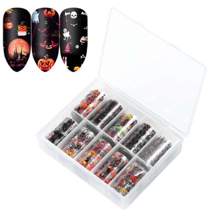TZ0257 4x100cm Halloween Christmas Nail Art Starry Sticker Set without Nails