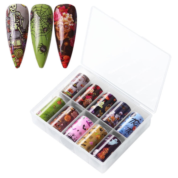 TZ0257 4x100cm Halloween Christmas Nail Art Starry Sticker Set without Nails