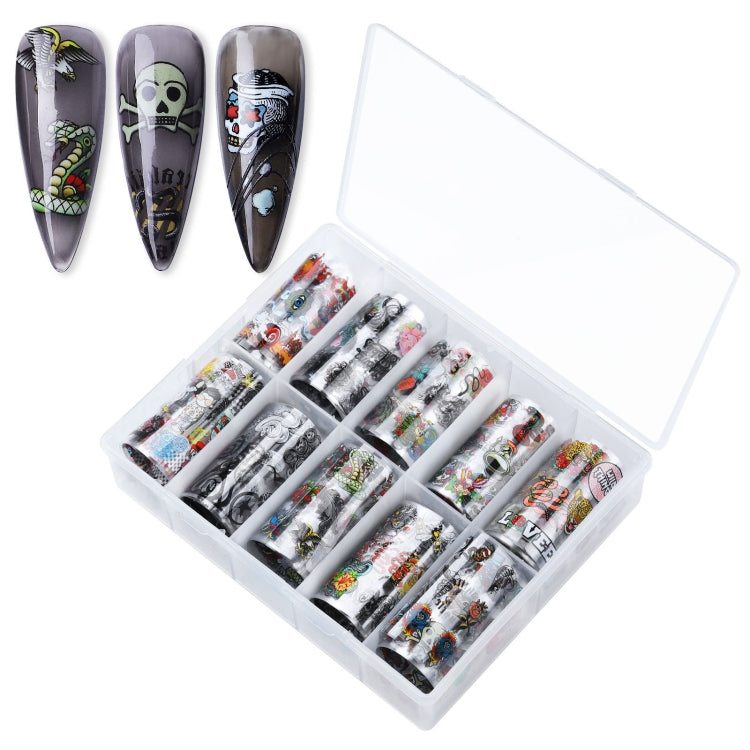 TZ0257 4x100cm Halloween Christmas Nail Art Starry Sticker Set without Nails