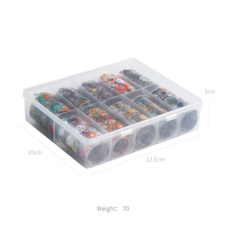 TZ0257 4x100cm Halloween Christmas Nail Art Starry Sticker Set without Nails